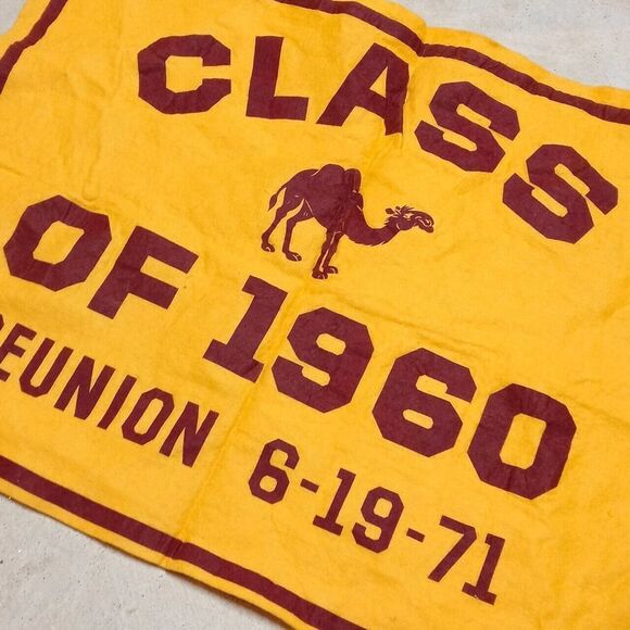 Vintage R. J. Reynolds High School Class of 1960 Reunion 23"x17" Banner Flag - Picture 2 of 6
